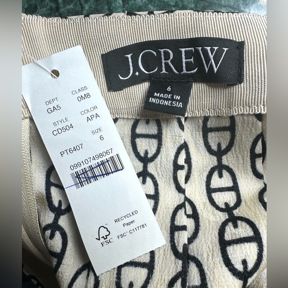 J. Crew NWT 6 Pleated Maxi Skirt in Vintage Links Print - Picture 13 of 15